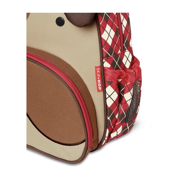 Skip Hop Zoo Pack Bronx Bulldog Plaid Special Winter Edition Backpack - Picture 2 of 8